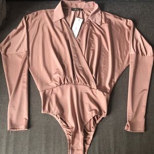Long sleeved collared bodysuit
